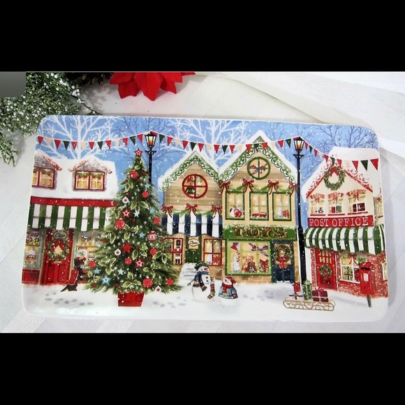 Pier 1 Other - Pier 1 Christmas Village Platter 2018 Collectible